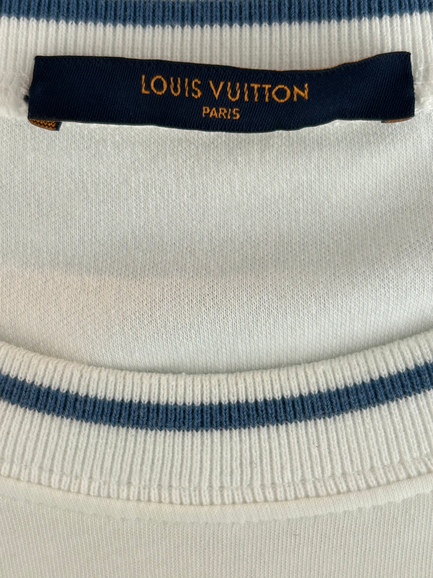 Louis Vuitton White & Blue Alps Patch T-Shirt