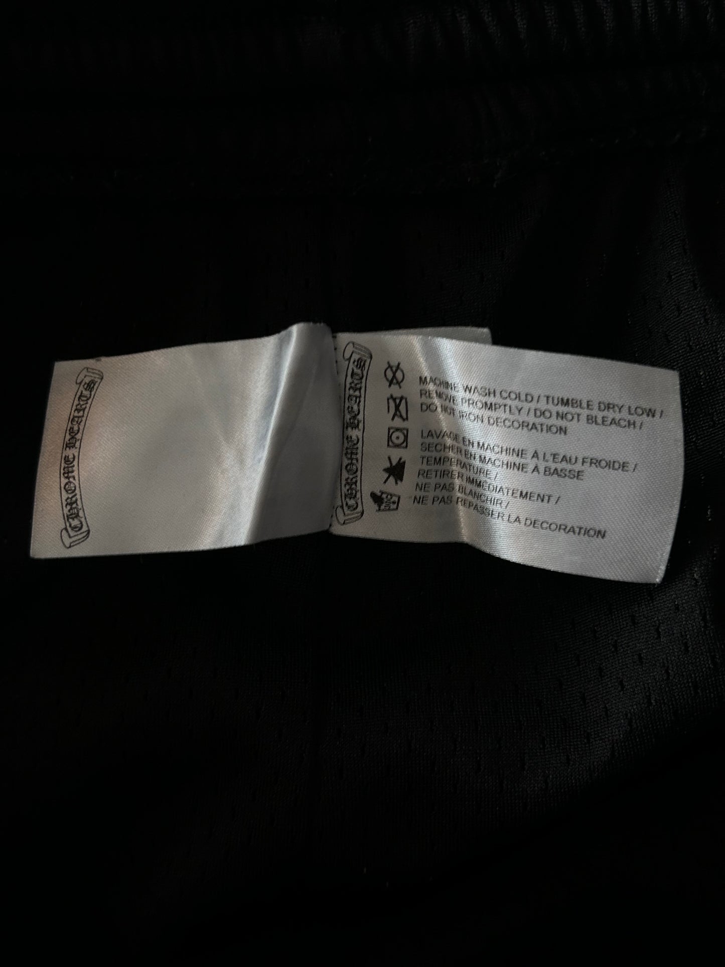 Chrome Hearts Black & White Floral Nylon Mesh Trackpants