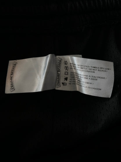 Chrome Hearts Black & White Floral Nylon Mesh Trackpants