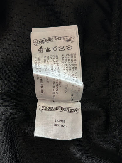 Chrome Hearts Black & White Floral Nylon Mesh Trackpants