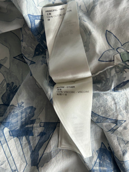 Louis Vuitton Blue & White Aquagarden Monogram Button Up Shirt