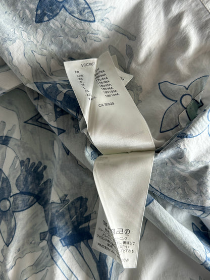 Louis Vuitton Blue & White Aquagarden Monogram Button Up Shirt