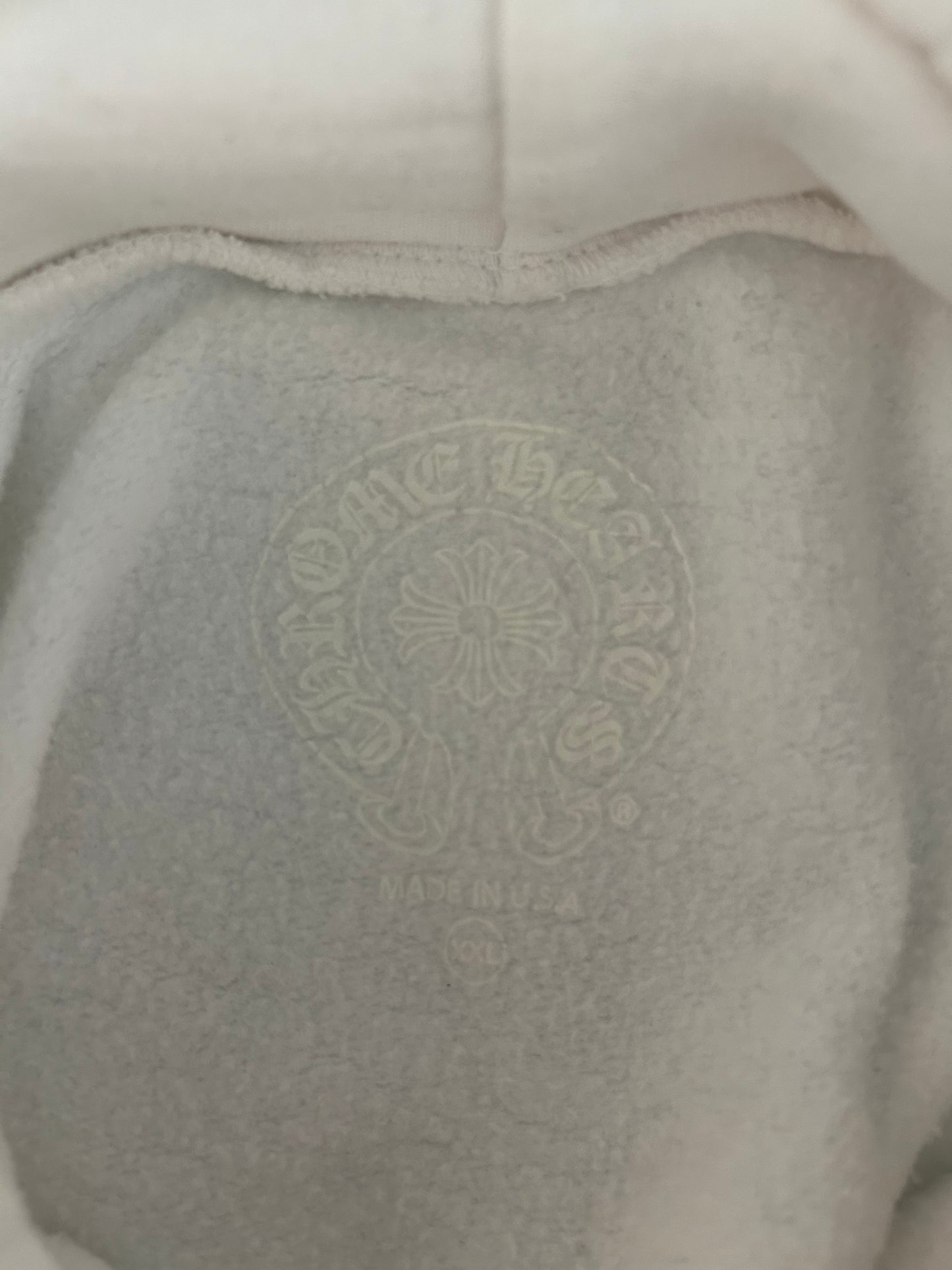 Chrome Hearts Rolling Stones White & Red Horseshoe Logo Hoodie