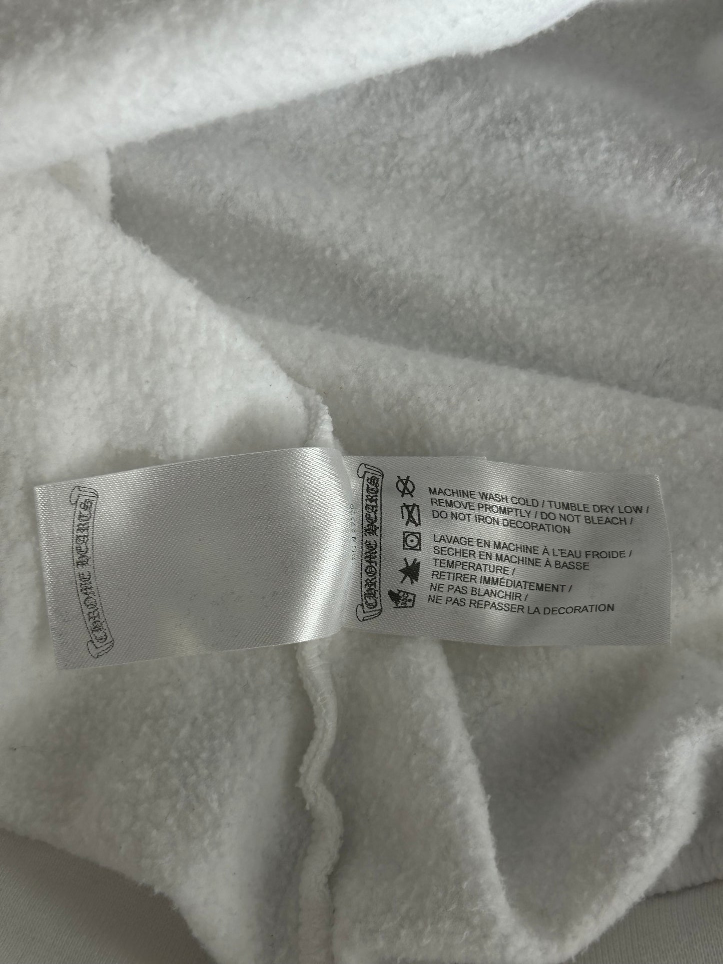 Chrome Hearts Rolling Stones White & Red Horseshoe Logo Hoodie