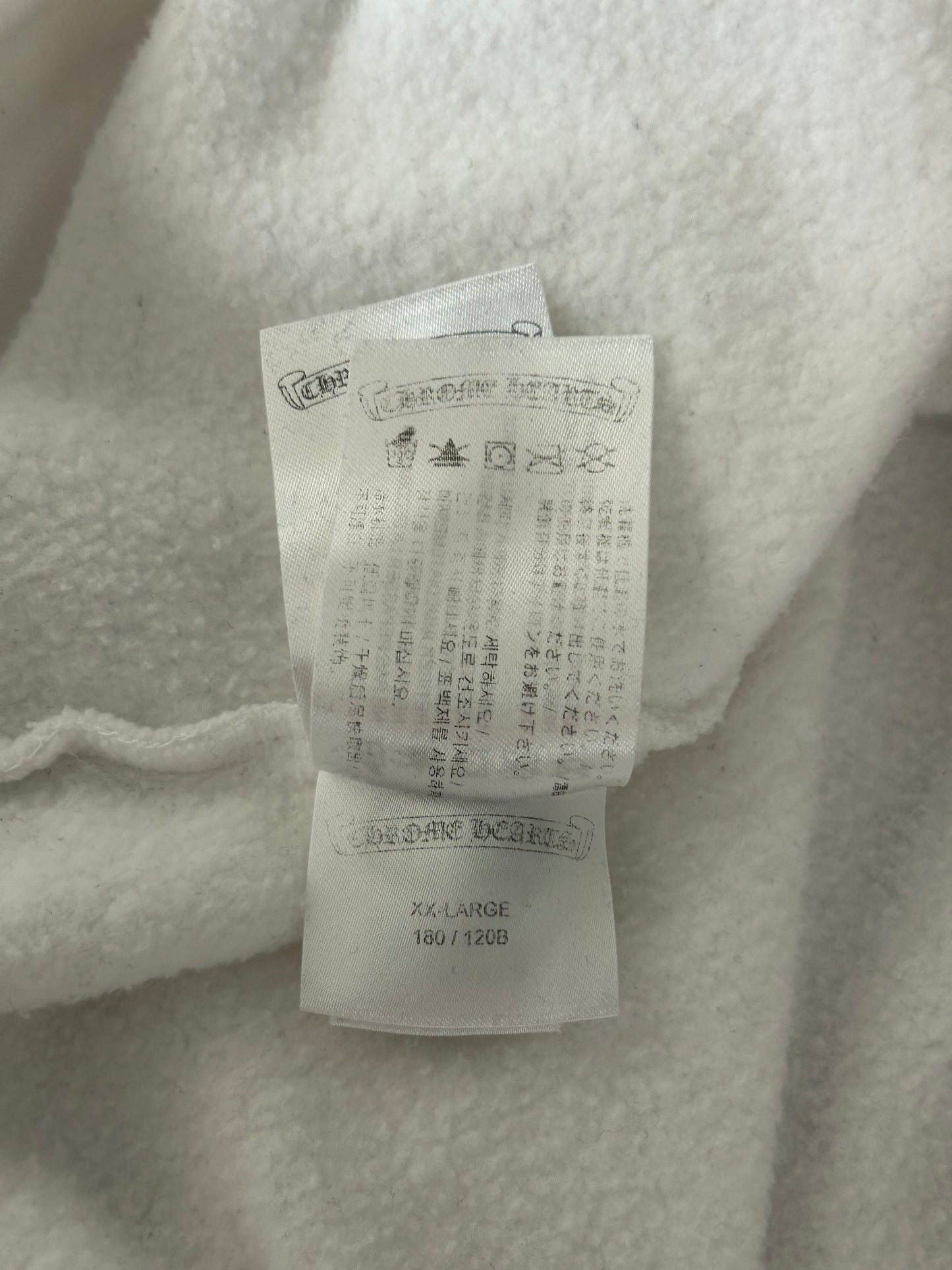 Chrome Hearts Rolling Stones White & Red Horseshoe Logo Hoodie