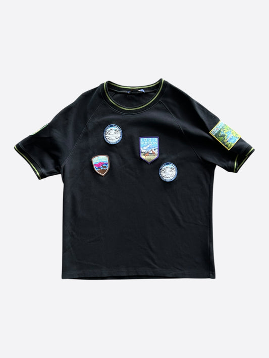 Louis Vuitton Black & Green Alps Patch T-Shirt