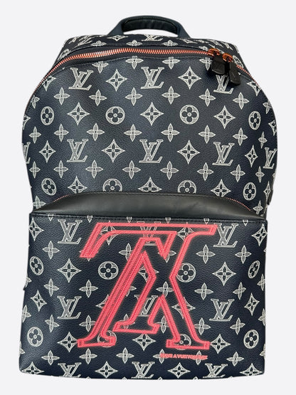 Louis Vuitton Navy & White Upside Down Monogram Backpack