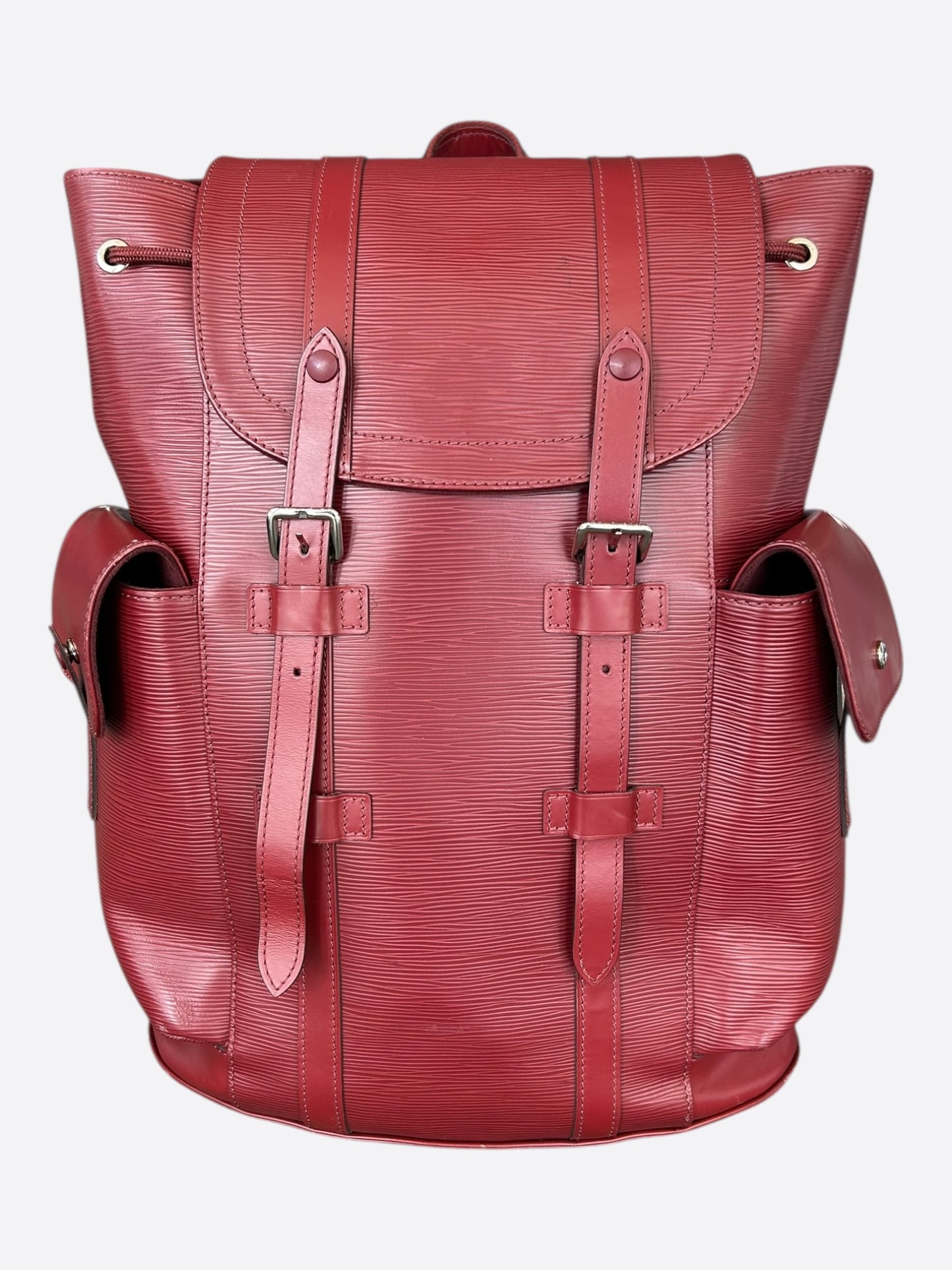 Louis Vuitton Red EPI Leather Christopher Backpack