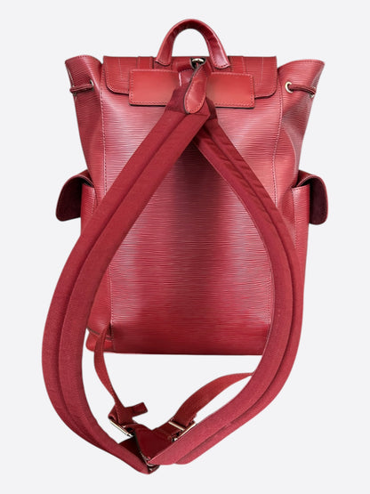Louis Vuitton Red EPI Leather Christopher Backpack