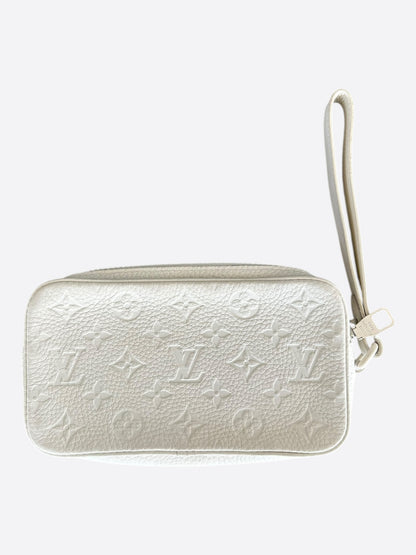 Louis Vuitton White Taurillon Monogram Pochette Volga