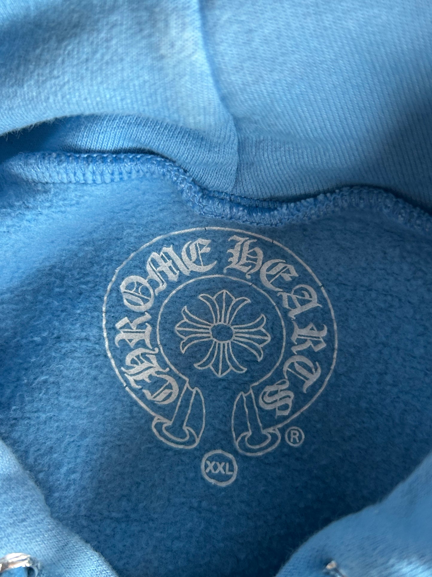 Chrome Hearts Blue & Yellow Miami Exclusive Horseshoe Logo Hoodie