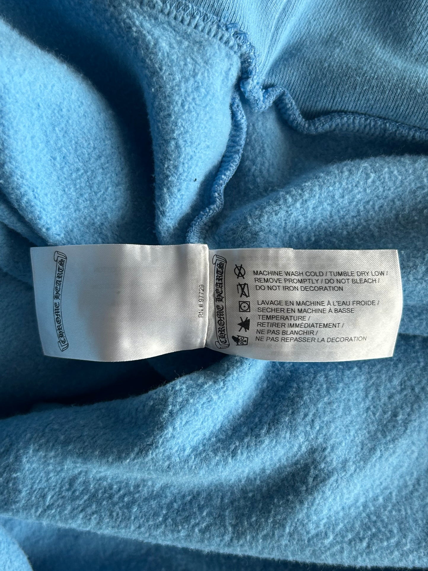 Chrome Hearts Blue & Yellow Miami Exclusive Horseshoe Logo Hoodie