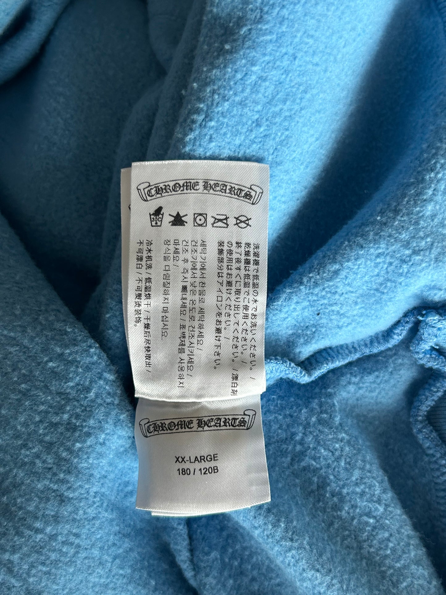 Chrome Hearts Blue & Yellow Miami Exclusive Horseshoe Logo Hoodie