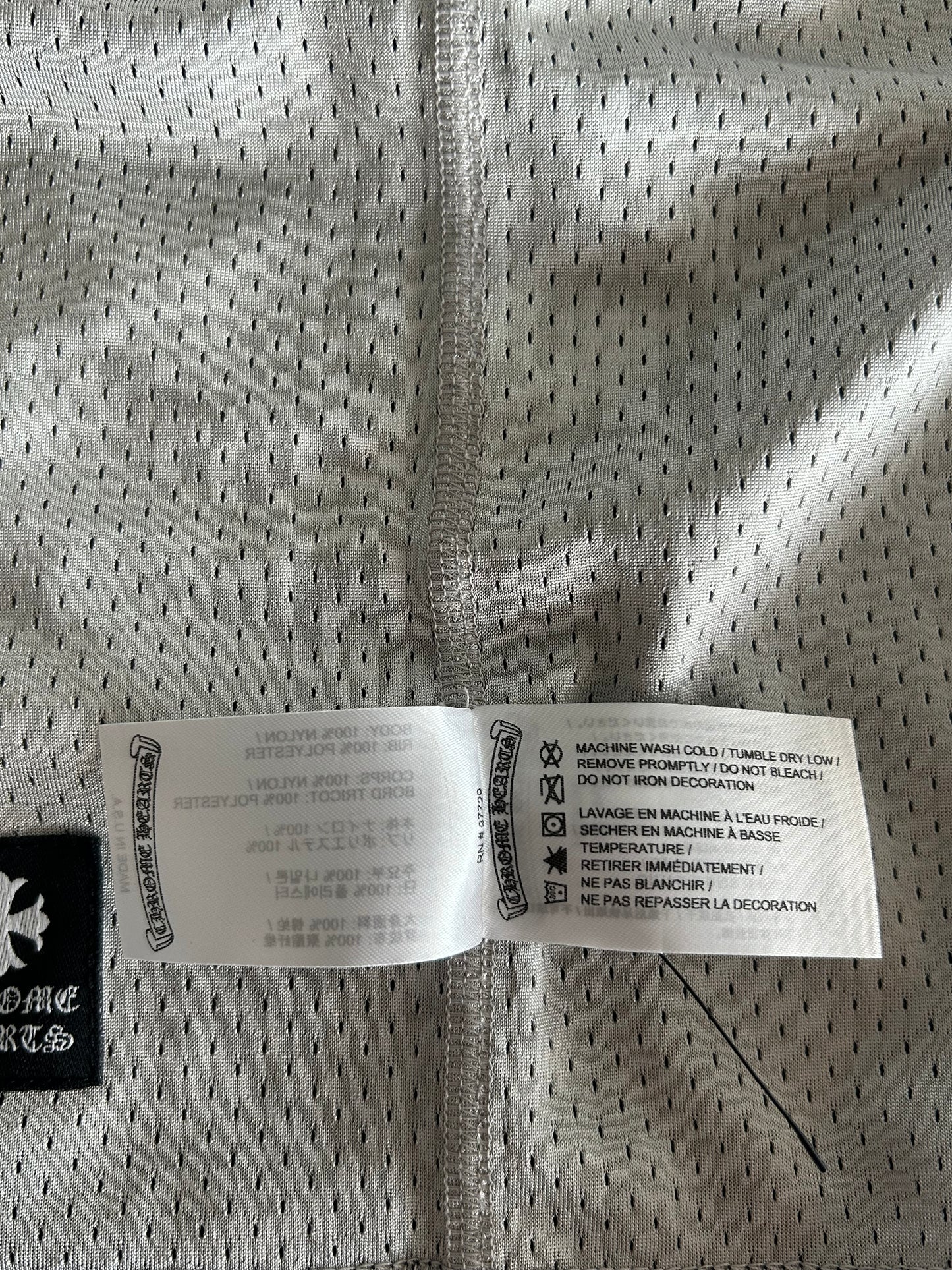 Chrome Hearts Black & White Logo Reversible Mesh Jersey