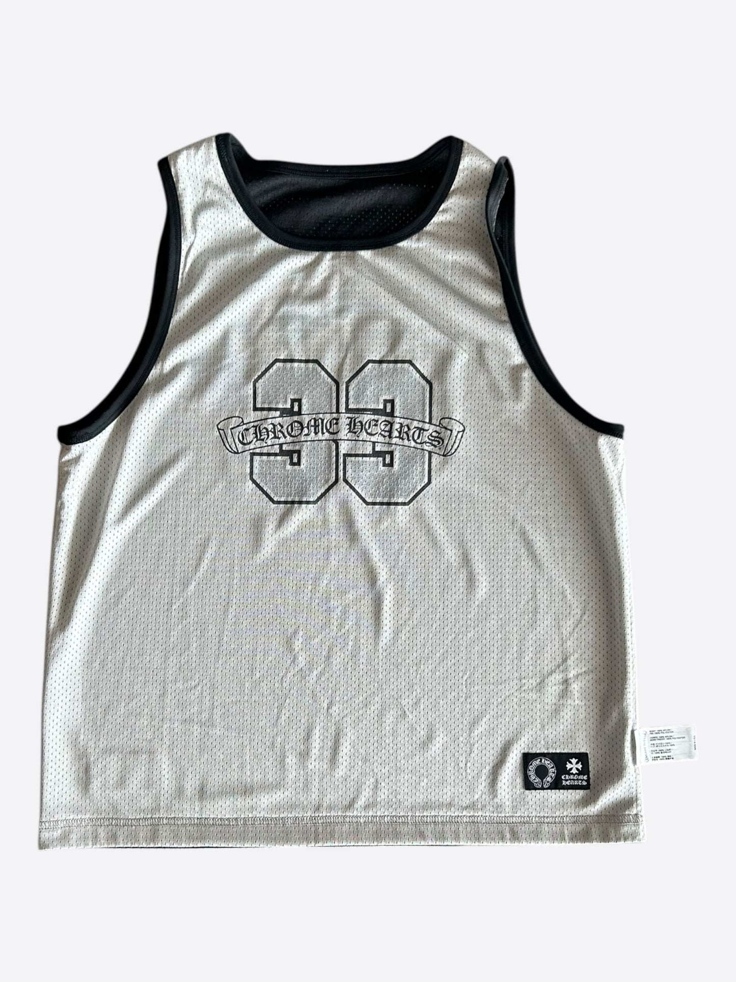 Chrome Hearts Black & White Logo Reversible Mesh Jersey