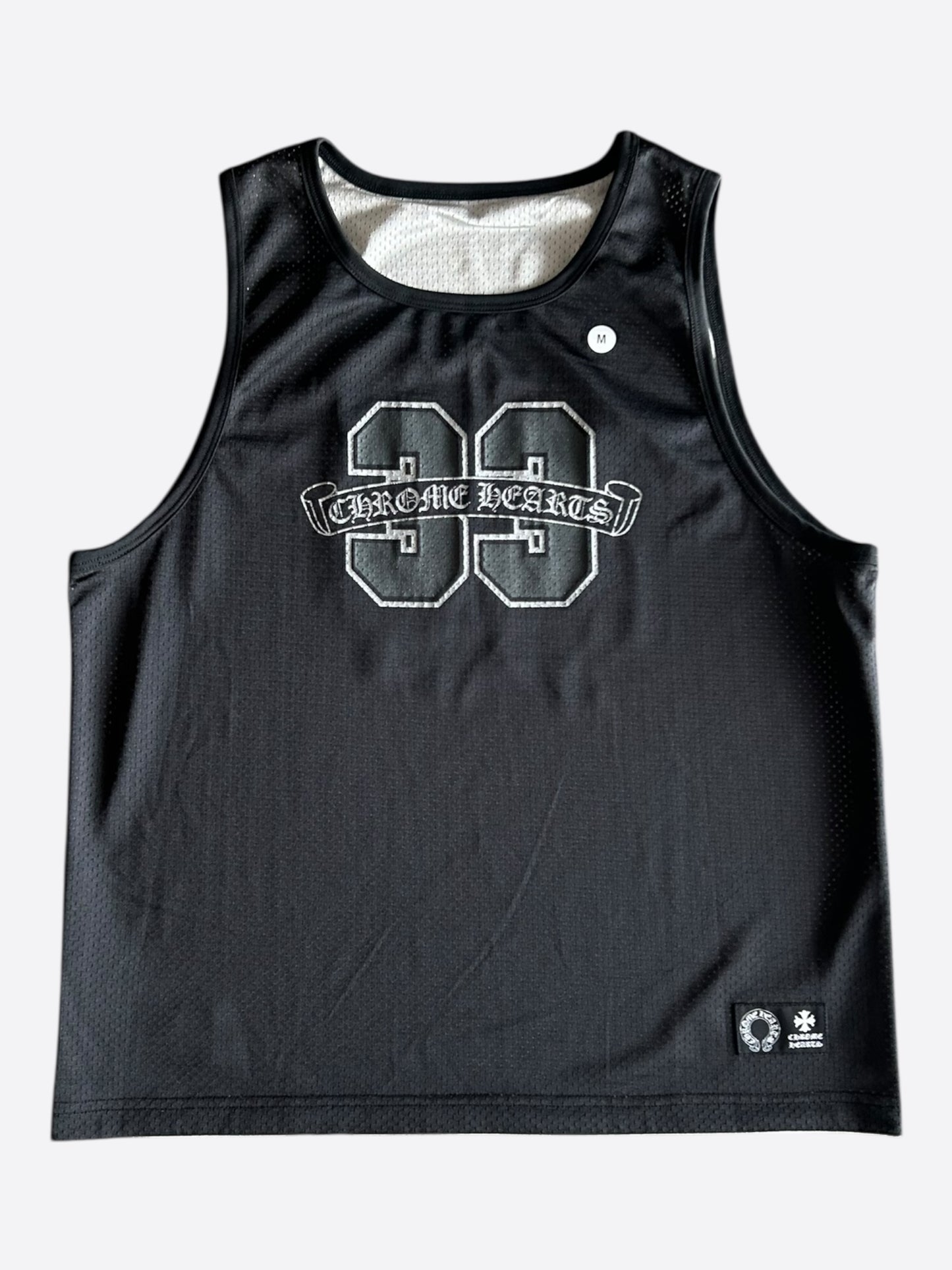 Chrome Hearts Black & White Logo Reversible Mesh Jersey