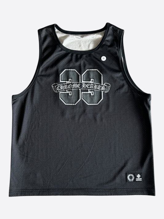 Chrome Hearts Black & White Logo Reversible Mesh Jersey