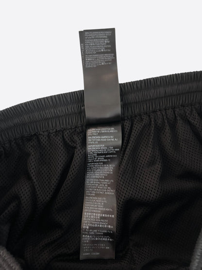 Balenciaga Black & Red Embroidered Logo Oversized Trackpants