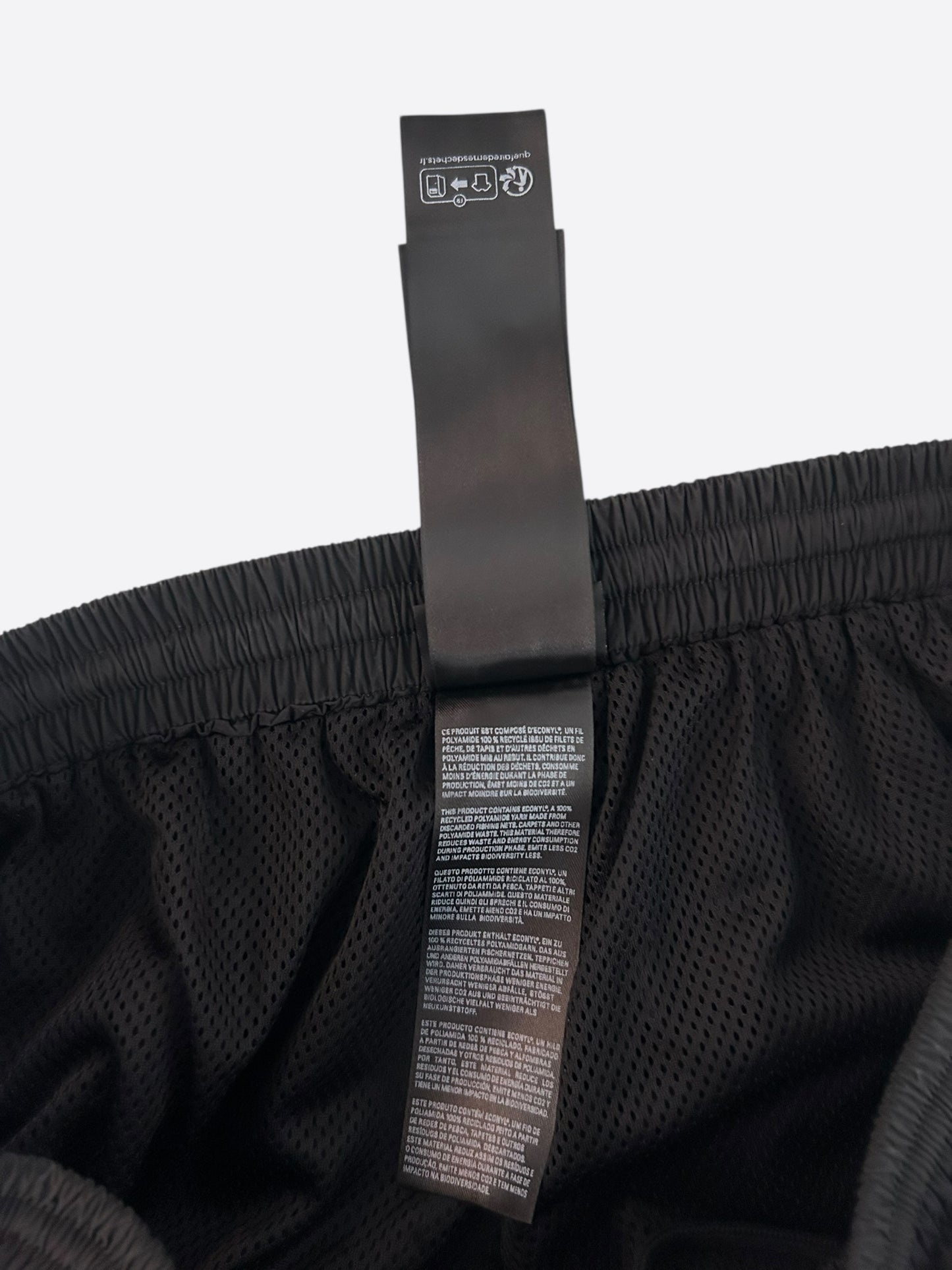 Balenciaga Black & Red Embroidered Logo Oversized Trackpants