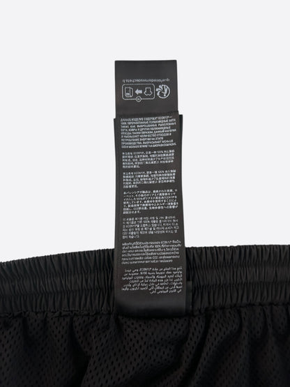 Balenciaga Black & Red Embroidered Logo Oversized Trackpants