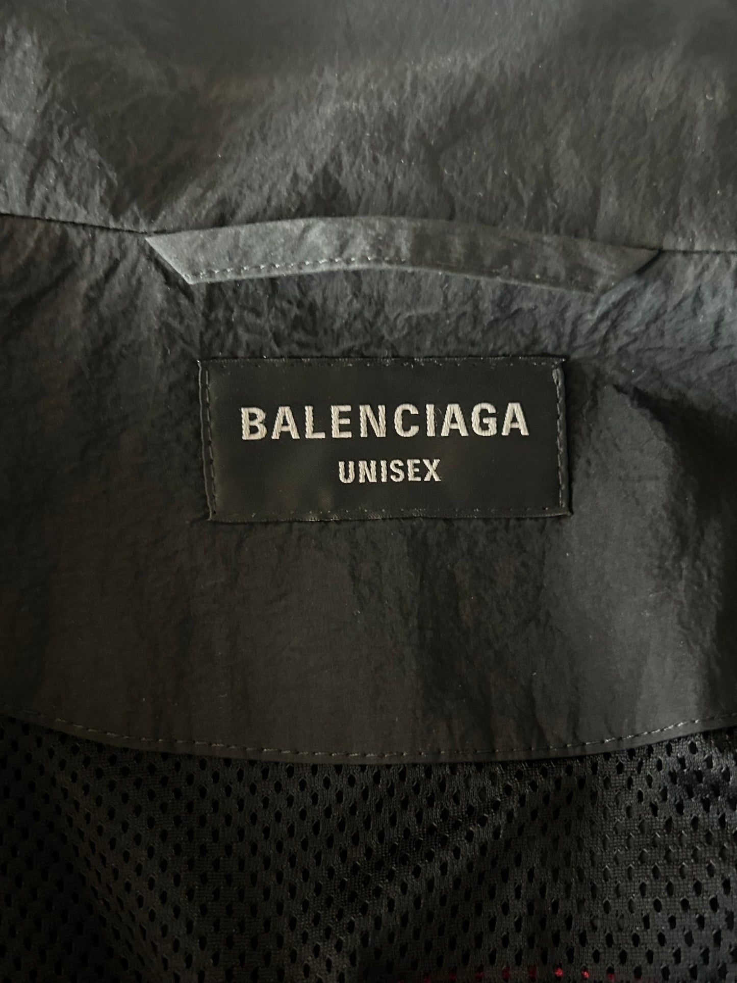 Balenciaga Black & Red Lion Club Embroidered Logo Track Jacket