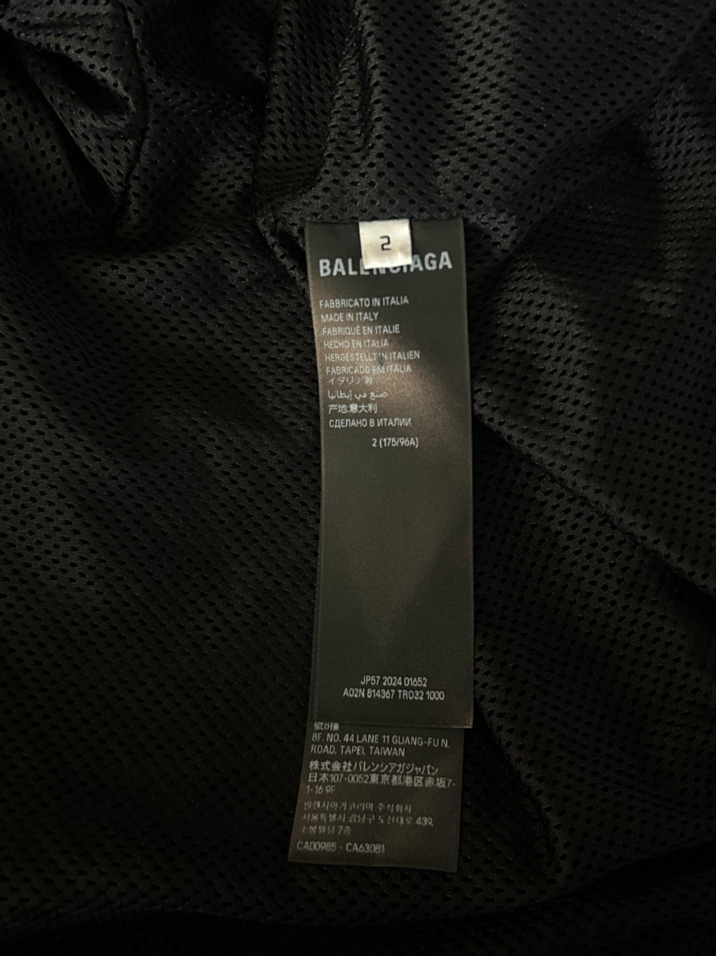 Balenciaga Black & Red Lion Club Embroidered Logo Track Jacket