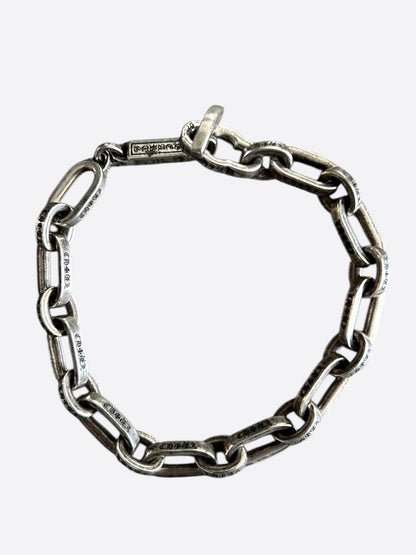 Chrome Hearts Silver Paper E Chain Bracelet