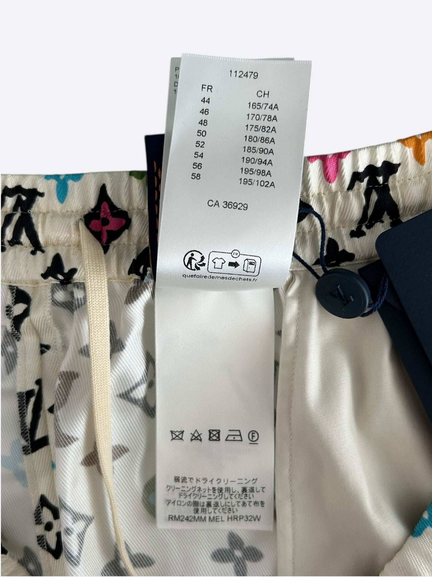 Louis Vuitton Tyler Cream Multicolor Monogram Silk Shorts