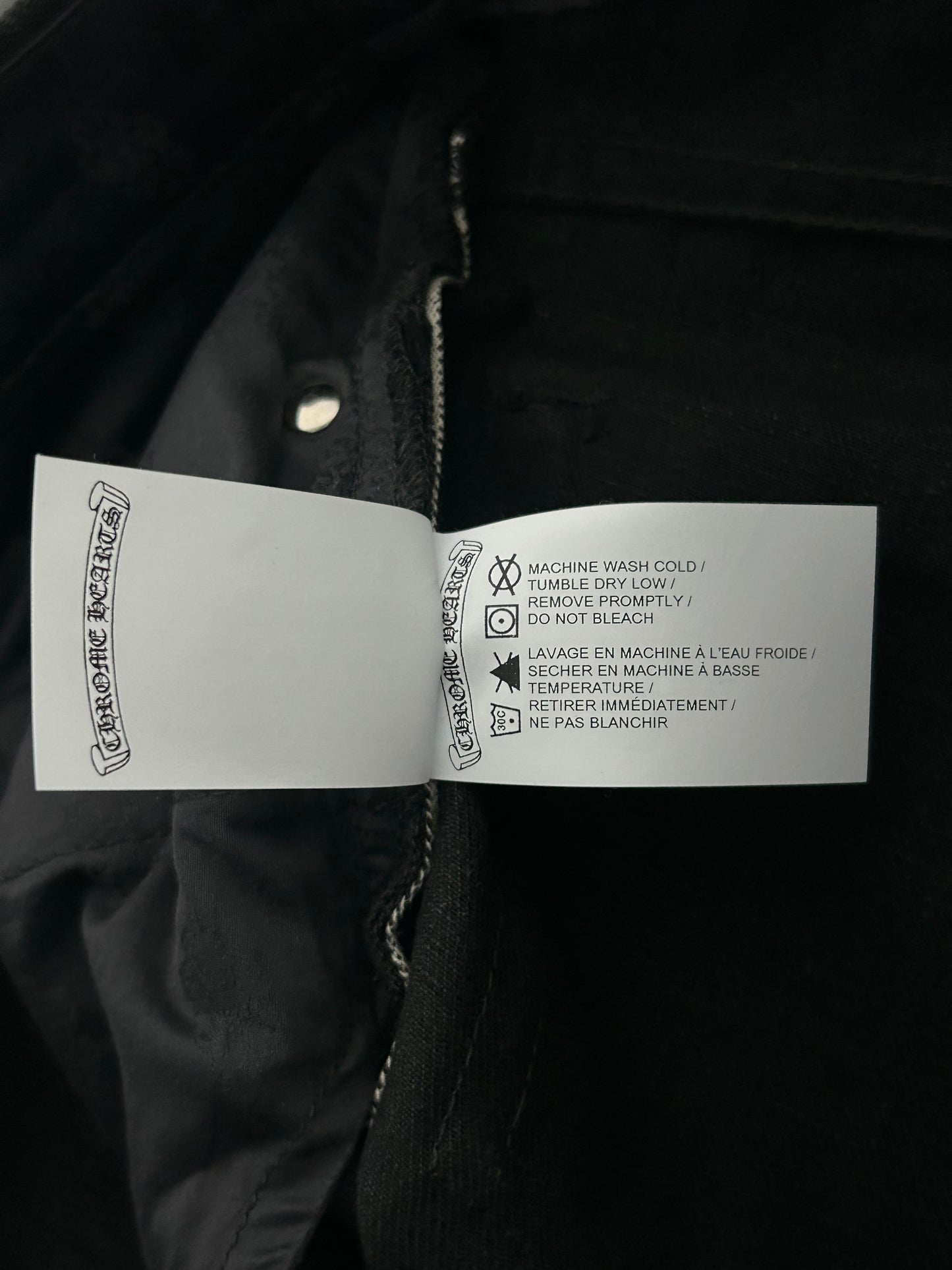 Chrome Hearts Black Fleur Knee Jeans