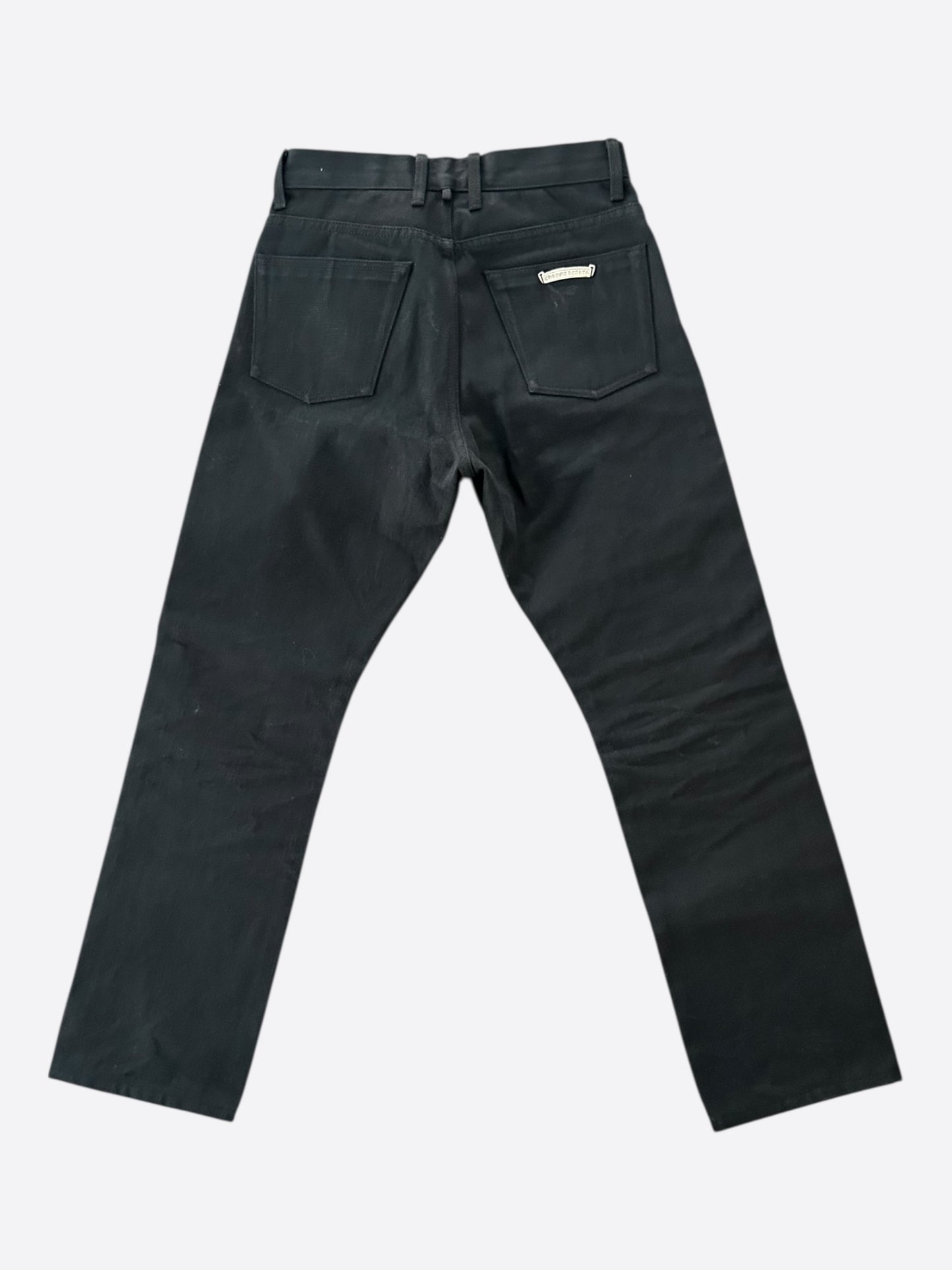 Chrome Hearts Black Fleur Knee Jeans