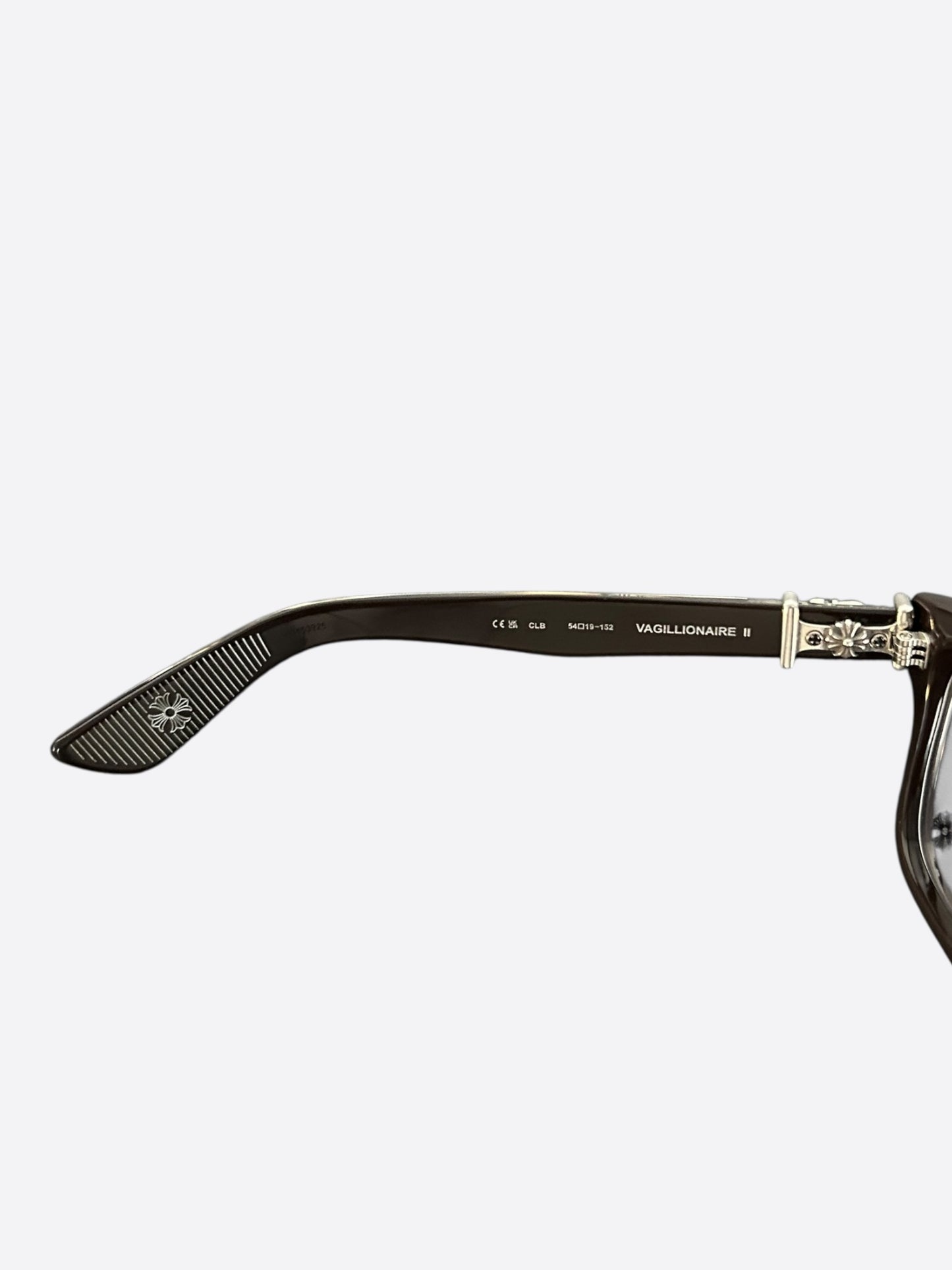 Chrome Hearts Brown & Silver Vagillionaire 2 Glasses