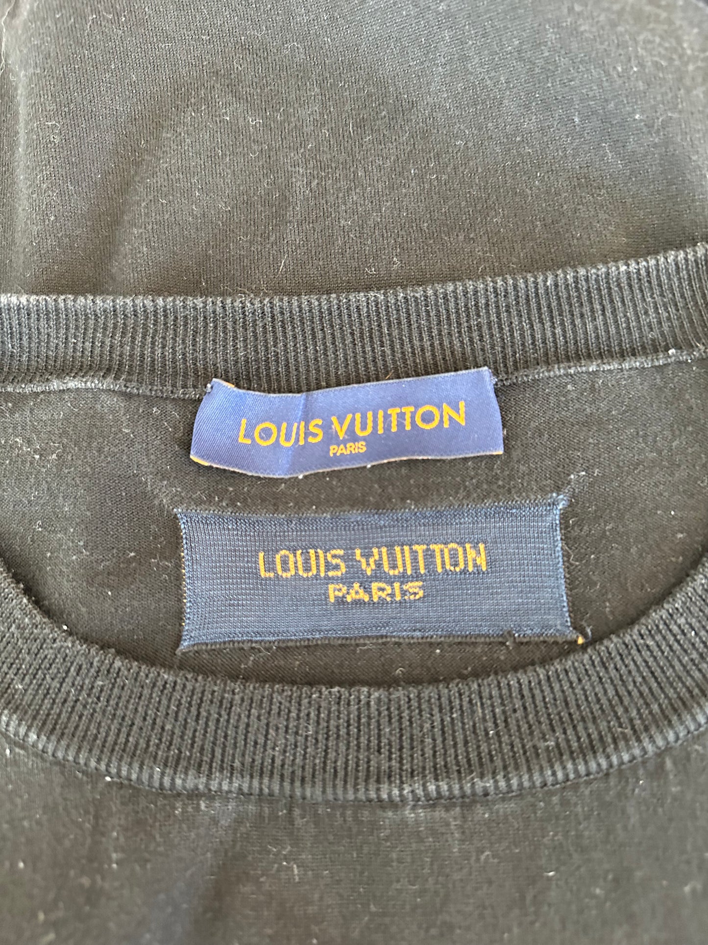 Louis Vuitton Black & White Vuitton Intarsia T-Shirt