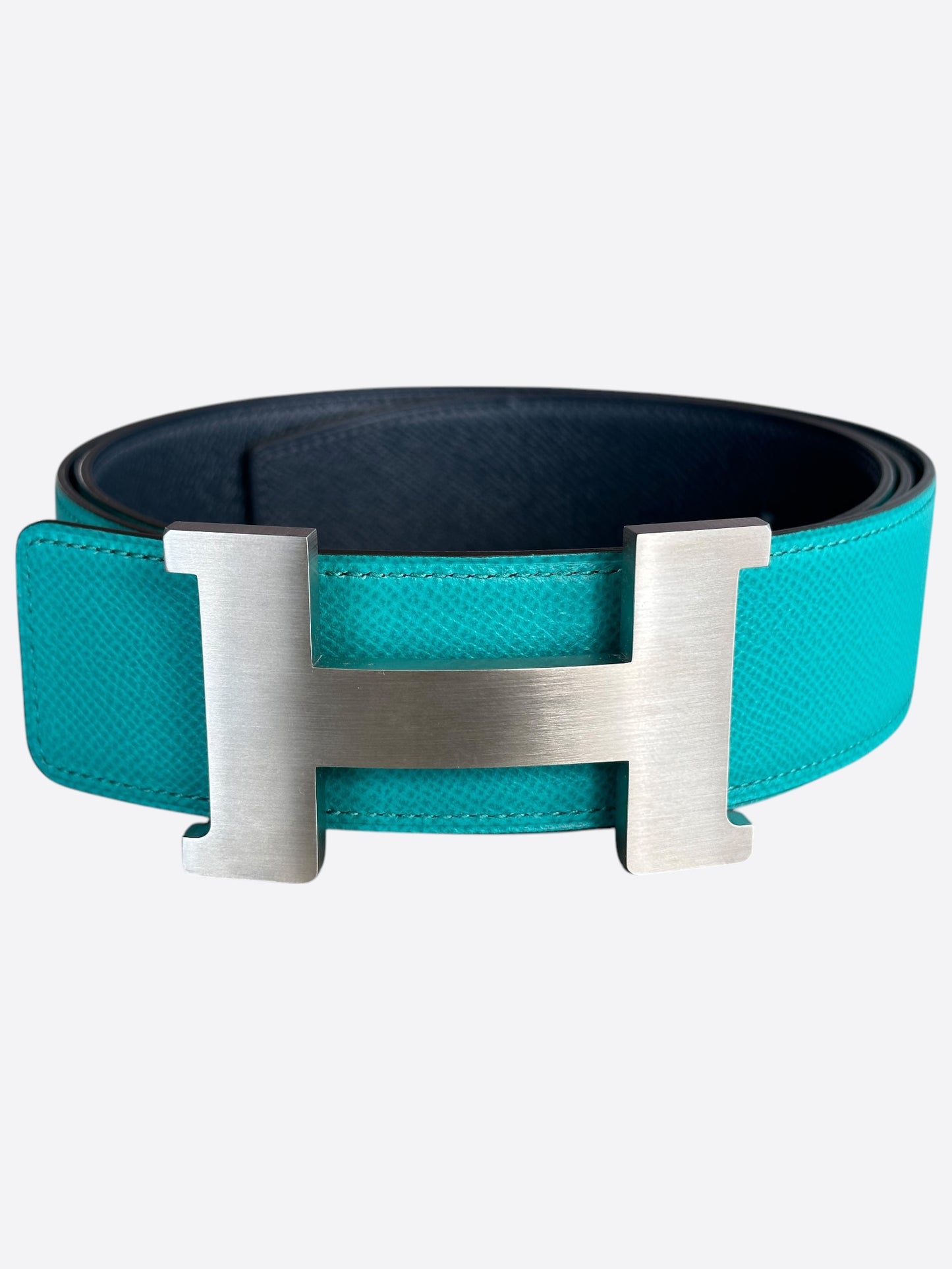 Hermes Blue & Navy Reversible H Belt