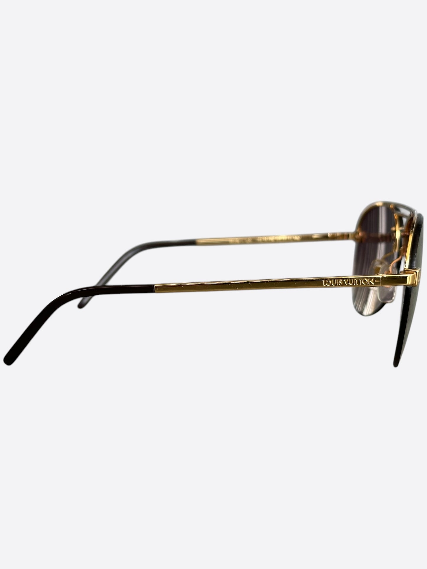 Louis Vuitton Gold Monogram Clockwise Sunglasses