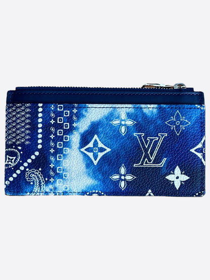 Louis Vuitton Blue Bandana Monogram Coin Cardholder