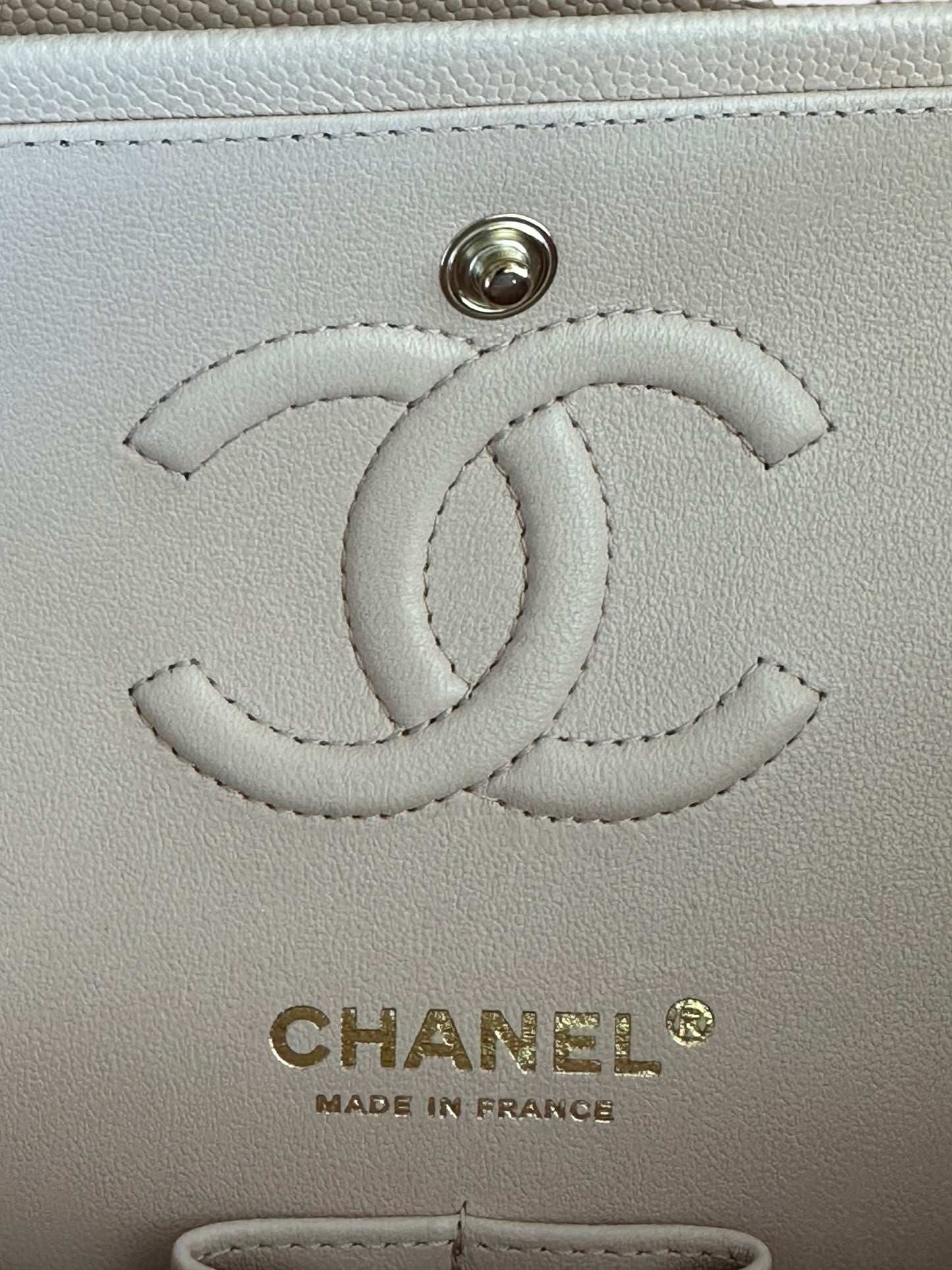 Chanel Beige Caviar Small Flap Bag