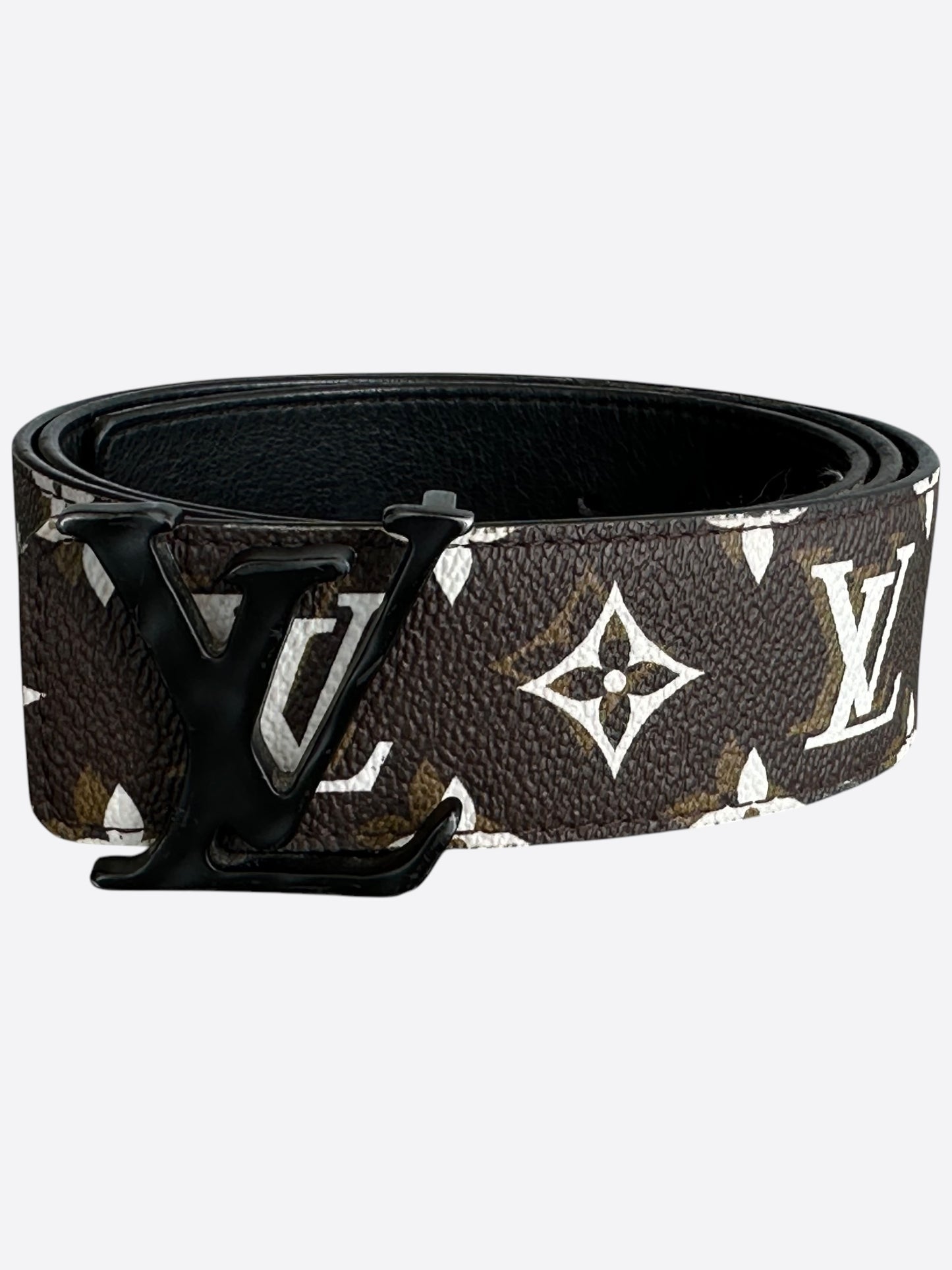 Louis Vuitton Brown & White Monogram Belt