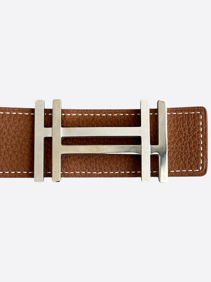 Hermes Black & Brown Reversible Au Carre Belt