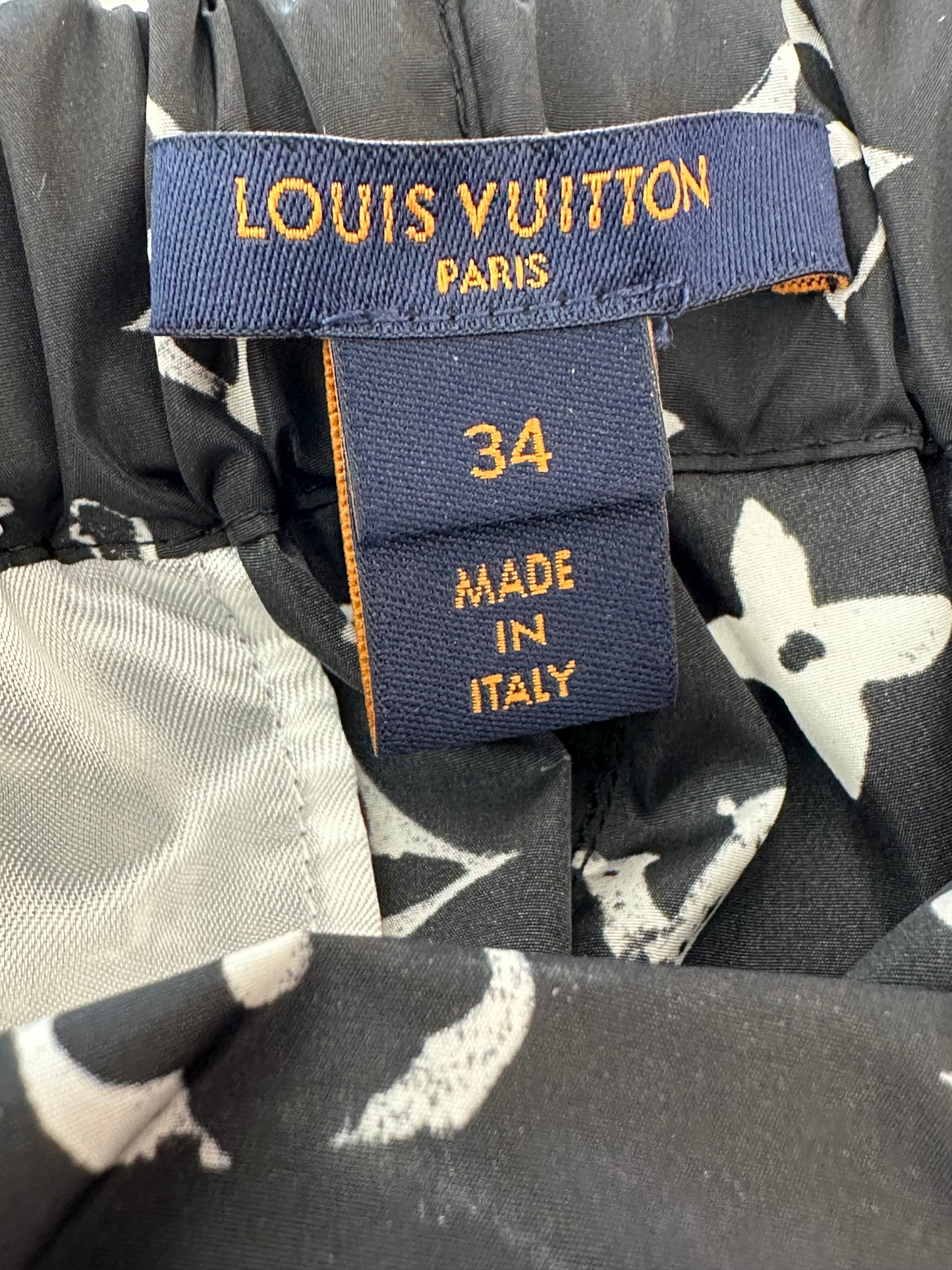 Louis Vuitton Black & White Monogram Women's Track Pants