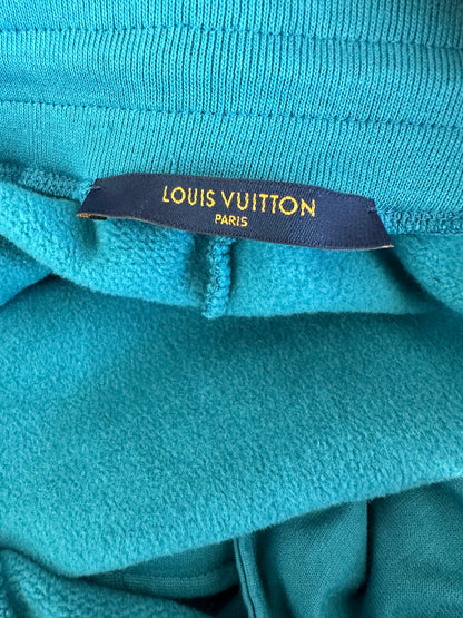 Louis Vuitton Light Blue Embroidered Pin Logo Sweatpants