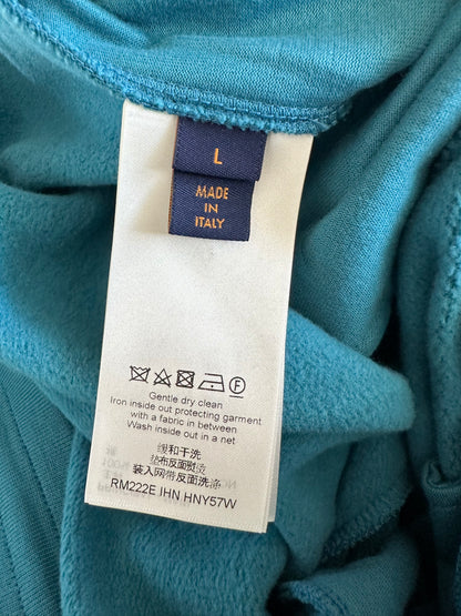 Louis Vuitton Light Blue Embroidered Pin Logo Sweatpants