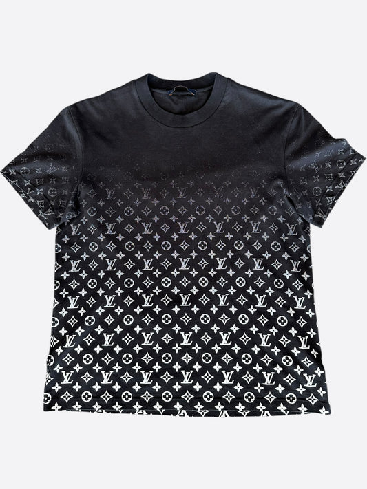 Louis Vuitton Black & White Monogram Gradient T-Shirt