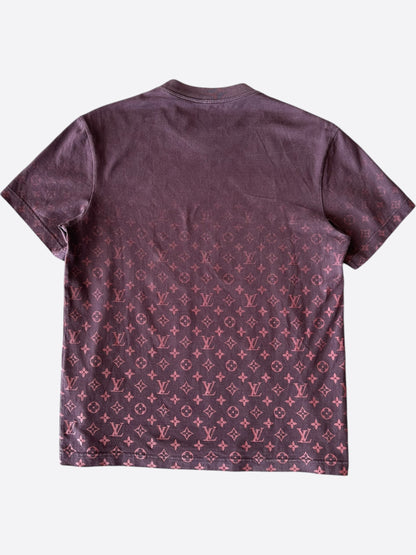 Louis Vuitton Burgundy Monogram Gradient T-Shirt