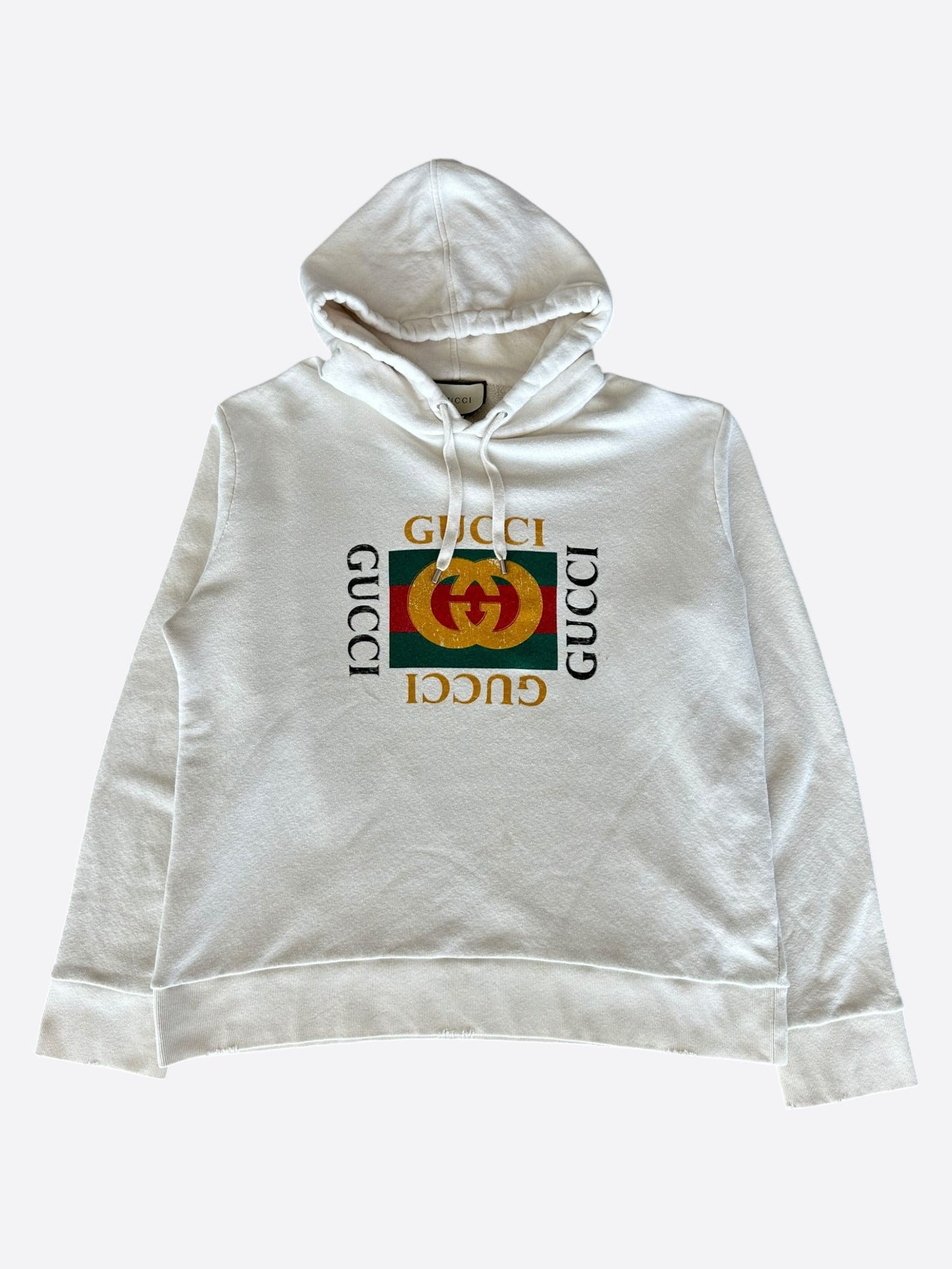 Gucci Cream Bootleg Logo Hoodie