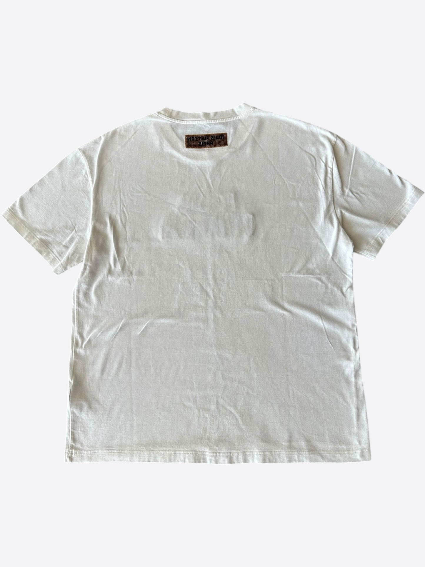 Louis Vuitton White Beads Logo T-Shirt