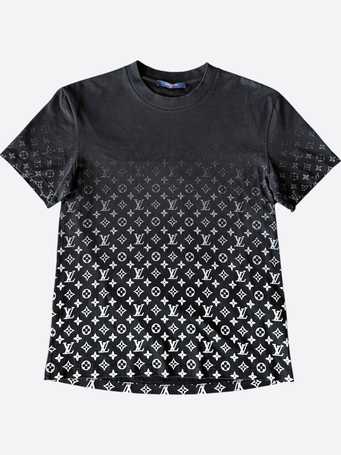 Louis Vuitton Black & White Monogram Gradient T-Shirt