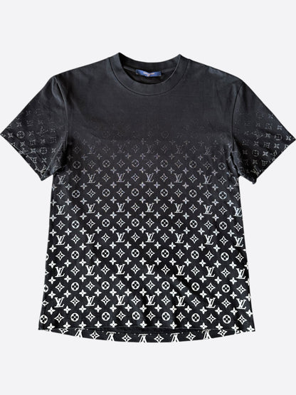 Louis Vuitton Black & White Monogram Gradient T-Shirt