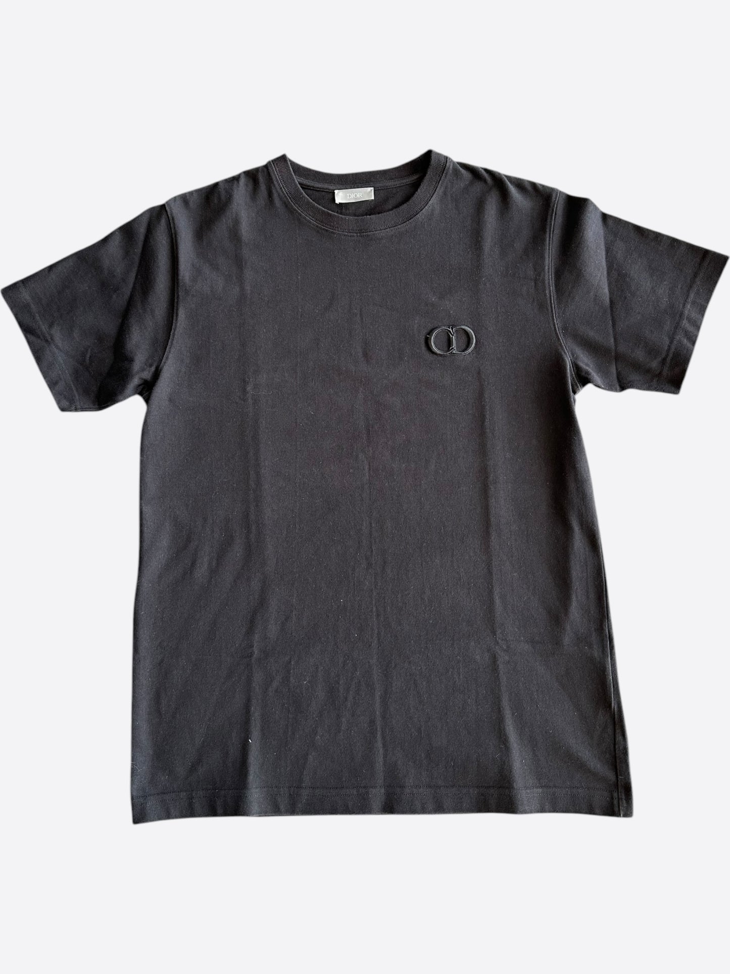 Dior Black CD Icon Embroidered T-Shirt