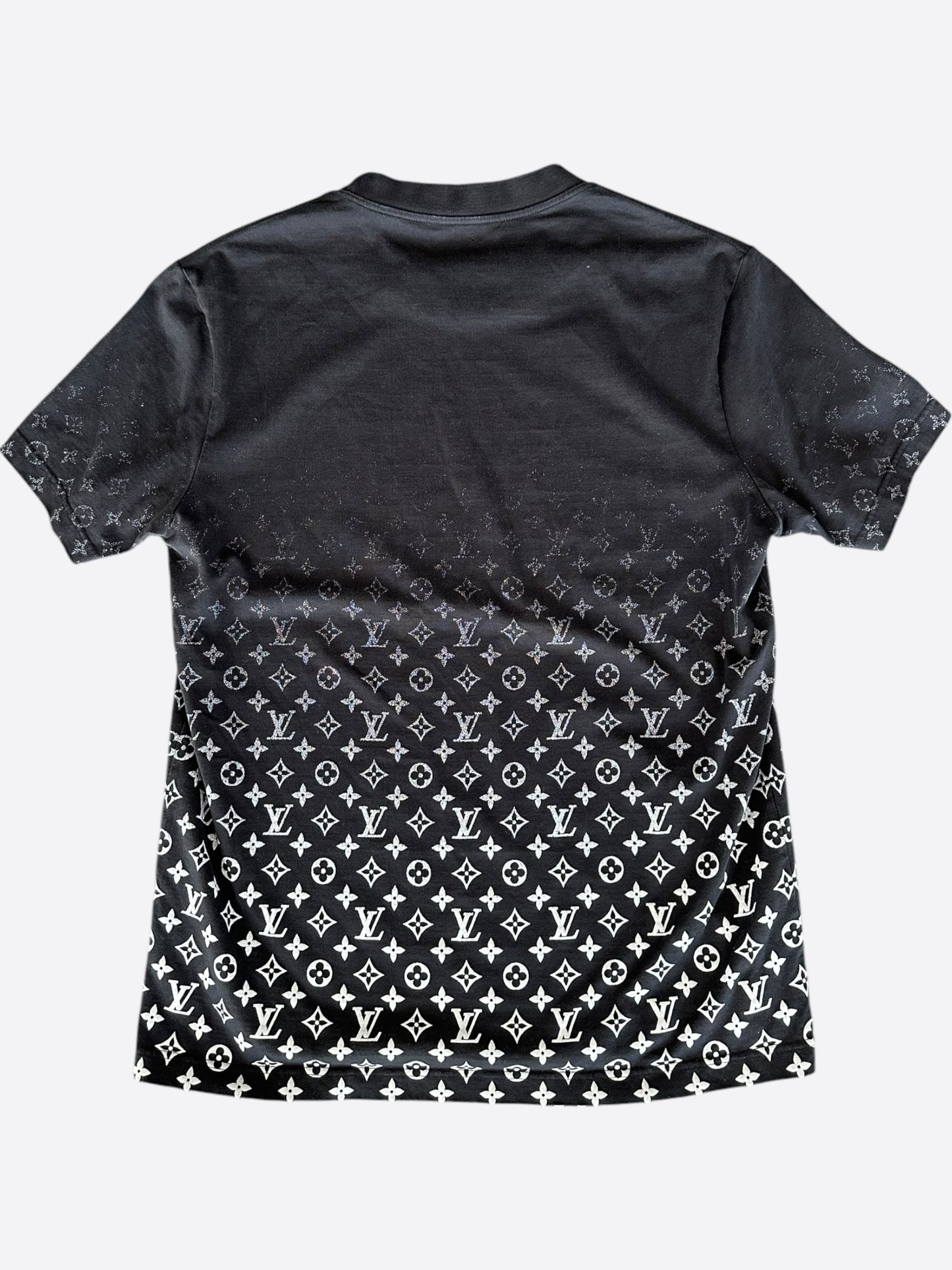 Louis Vuitton Black & White Monogram Gradient T-Shirt