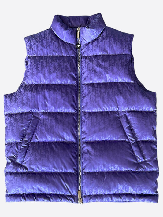 Dior Purple Oblique Puffer Vest